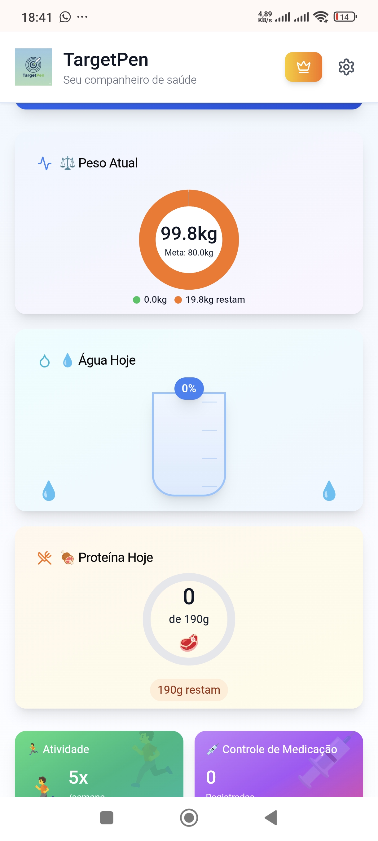 Dashboard do TargetPen
